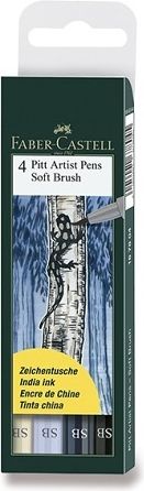 Faber-Castell Popisovač Pitt Artist Pen Soft Brush 4 kusy 6780 - obrázek 1