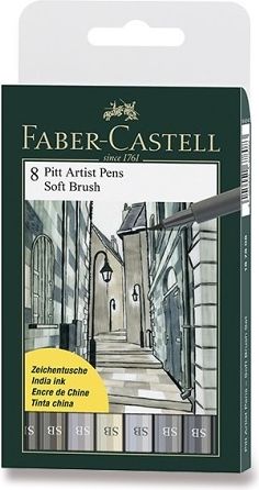 Faber-Castell Popisovač Pitt Artist Pen Soft Brush 8 kusů 6780 - obrázek 1
