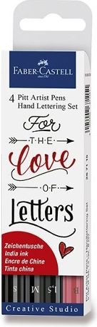 Faber-Castell Popisovač Pitt Artist Pen Hand Lettering 4 kusy 6711 - obrázek 1