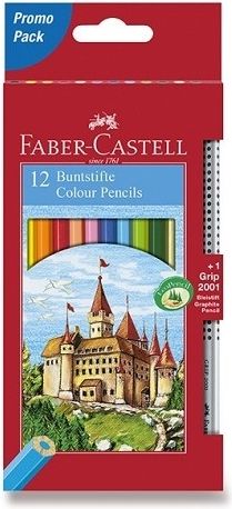 Faber-Castell Pastelky 12 ks + grafitová tužka 1585 - obrázek 1