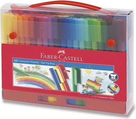 Faber-Castell Dětské fixy Connector taška, 60 ks 155560 - obrázek 1