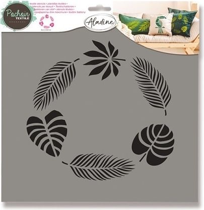 AladinE Plastová šablona - Tropické listy 28 x 28 cm - obrázek 1