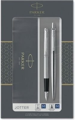 Parker Jotter Stainless Steel CT sada plnicí pero a kuličková tužka 1501/1563258 - obrázek 1