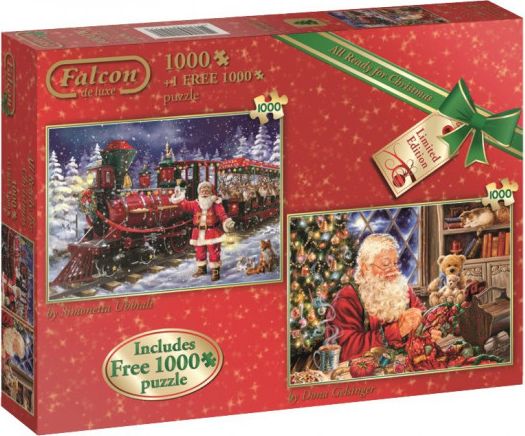 FALCON , JUMBO Puzzle Vše připraveno na Vánoce 2x1000 dílků - obrázek 1