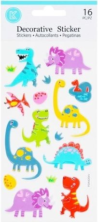 Wiky Wiky Nálepky 10 x 21,5cm dino 3D - obrázek 1