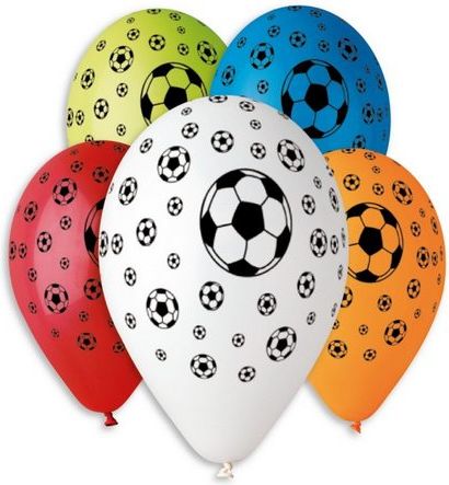Nafukovací balonek 30cm Fotbal 5ks v balení - obrázek 1