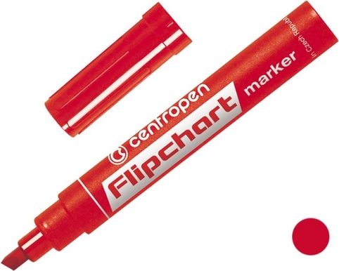 CENTROPEN Popisovač FLIPCHART 8560 červený - obrázek 1