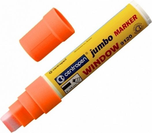Centropen Značkovač na sklo 9120 Jumbo Window oranžový - obrázek 1