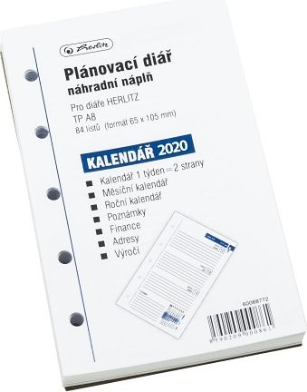 HERLITZ Náplň do kroužkového diáře TP A8 - 2020 - obrázek 1
