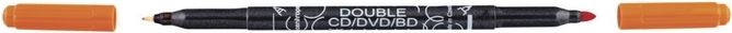 CENTROPEN Popisovač DOUBLE CD/DVD/BD oranžový 3616 - obrázek 1