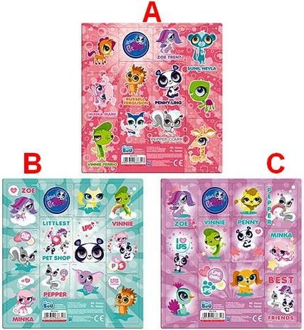 Samolepky LPS Littlest Pet Shop 6 druhů - obrázek 1