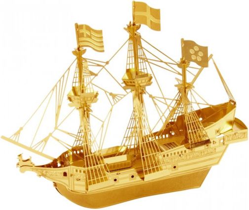 METAL EARTH 3D puzzle Loď Golden Hind (zlatá) - obrázek 1