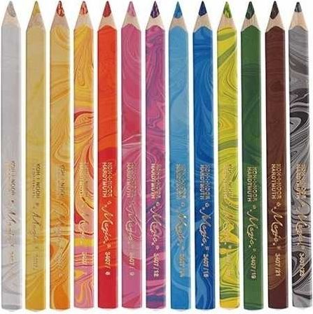 Multibarevné pastelky "Magic 3408", sada různých barev 12+1, trojhranné, KOH-I-NOOR, set 13 ks - obrázek 2