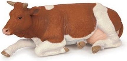 PAPO Kráva Simmental ležící 14 cm - obrázek 1