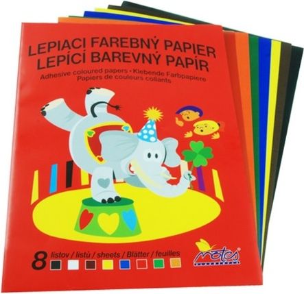 Papír barevný mix složka 8 listů lepící A4 - obrázek 1