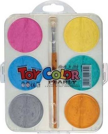 Vodové barvy 57mm Toy Color perleťové 6ks - obrázek 1
