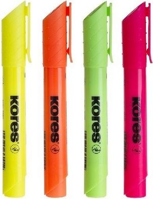 Kores Zvýrazňovač High Liner Plus sada 4 ks 3604 - obrázek 1