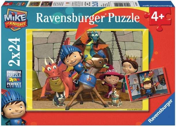 Puzzle 2x24 dílků rytíř Mike the Knight - obrázek 1