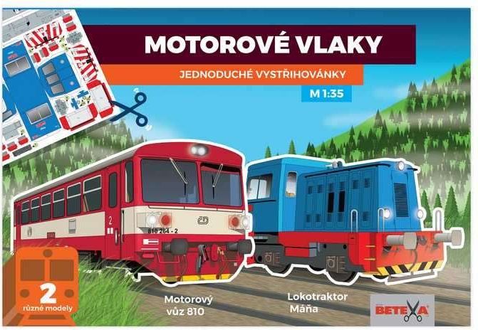 Vystřihovánky Motorové vozy 810 a Máňa - obrázek 1