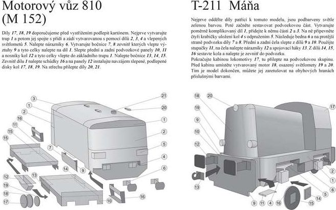Vystřihovánky Motorové vozy 810 a Máňa - obrázek 4