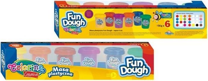 Modelovací hmota - Colorino Fun Dough - 6 ks - obrázek 1