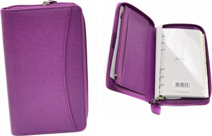 Diář Filofax COMPACT Saffiano Zip malinový 208x125x31mm 2020 - obrázek 1