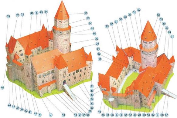 Hrad Bouzov - vystřihovánky - 2 .vydání - obrázek 4