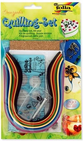 Proužky papírové na quilling 290ks+guilling. sada Celorok - obrázek 1