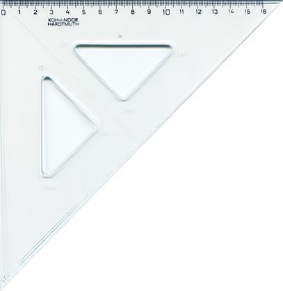 KOH-I-NOOR Trojuhelník 45/177 s kolmicí nezlomitelný - obrázek 1