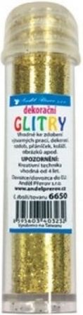 Sypké glitry 6g - zlatá - obrázek 1