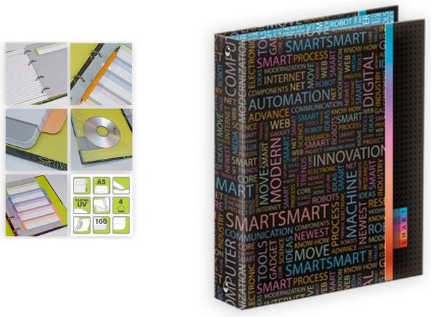 Karisblok A5 linka 100 listů 4 kroužky 3cm SMART - obrázek 1