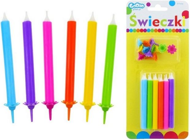 Svíčka 12ks RAINBOW - obrázek 1