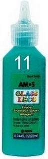 Amos Barva na sklo 22 ml jednotlivé GDcolour č.11 TMAVĚ ZELENÁ - obrázek 1