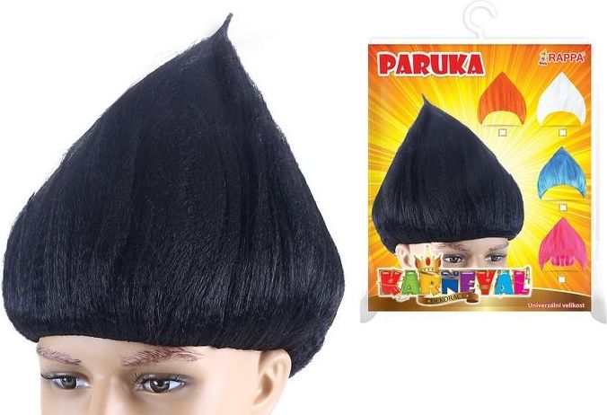 Paruka skřítek ČERNÁ - obrázek 1