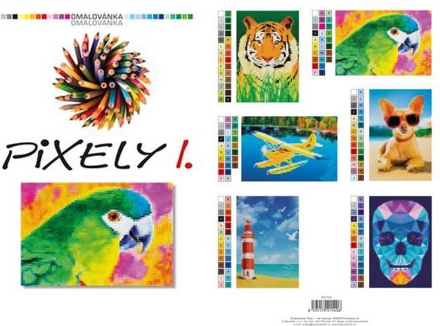 Omalovánka A4 - Pixely I. - obrázek 1