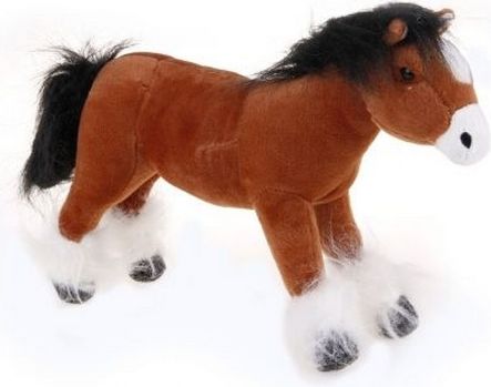 HM Studio Plyšový kůň světle hnědý 25 cm - obrázek 1