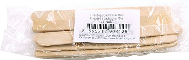 Dřevěná špachtlička 10ks - obrázek 1
