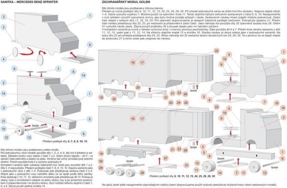 Betexa záchranářská auta Jednoduché vystřihovánky - obrázek 4