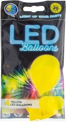 Balonky LED 4ks žlutý - obrázek 2