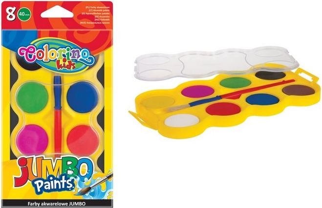 Colorino vodové barvy Jumbo 8ks - obrázek 1