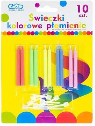 Narozeninové svíčky s barevnými plameny 10 ks - obrázek 2