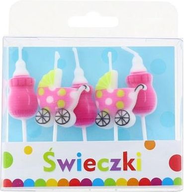 Růžová svíčka Pink Baby 5ks - obrázek 2