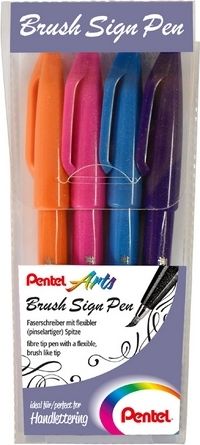 PENTEL Brush sign pen sada F,P - obrázek 1