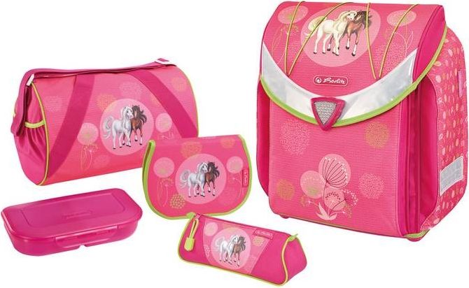 Herlitz aktovka 5 dílný set Flexi Koně - obrázek 1