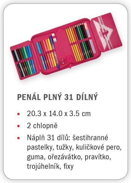 Herlitz Penál 1-patro plný 2 chlopně srdce - obrázek 2