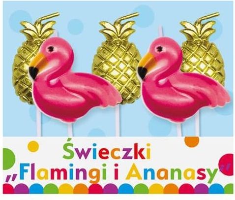 Svíčky dortové ananasy a plameňáci - obrázek 1