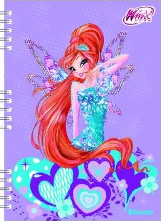 Winx club zápisník A5 s efektem 3D a vazbou Twin Wire - obrázek 1