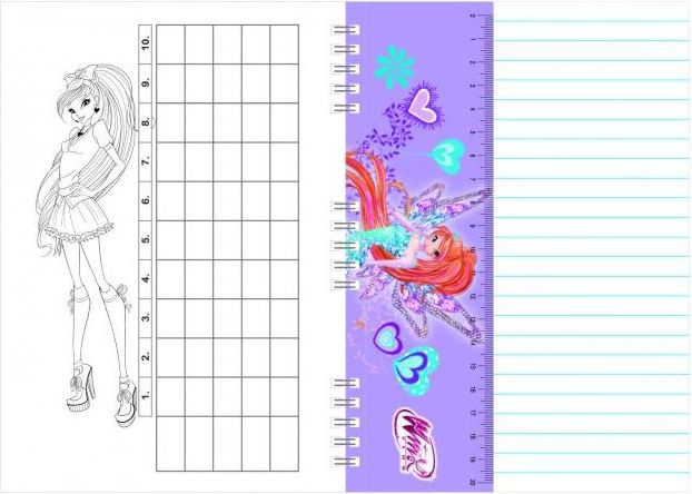 Winx club zápisník A5 s efektem 3D a vazbou Twin Wire - obrázek 2