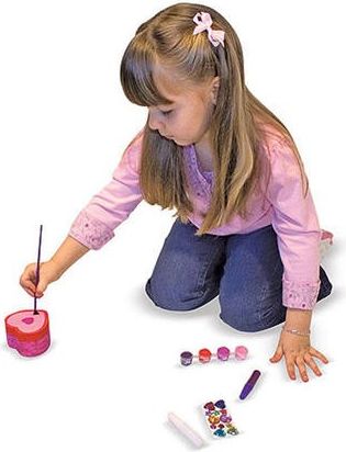 Melissa & Doug - Dřevěná krabička k vymalování - Srdce - obrázek 3