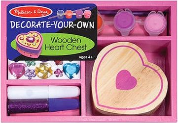 Melissa & Doug - Dřevěná krabička k vymalování - Srdce - obrázek 4